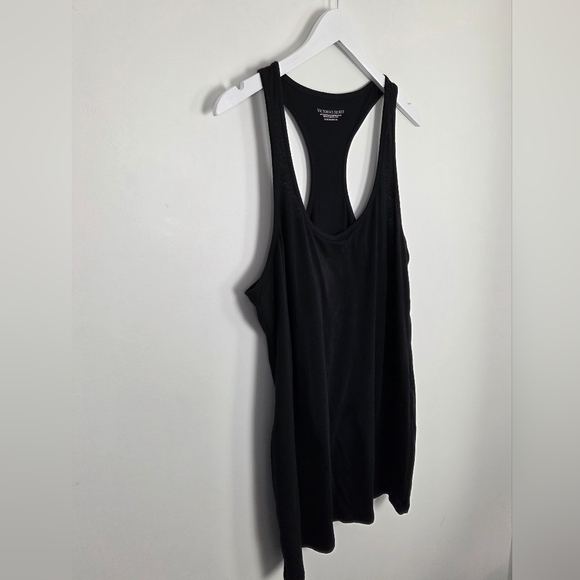 Victoria's Secret Black Racer-Back Cotton Tank Dress XL Style 333239-QC5 - Picture 3 of 8